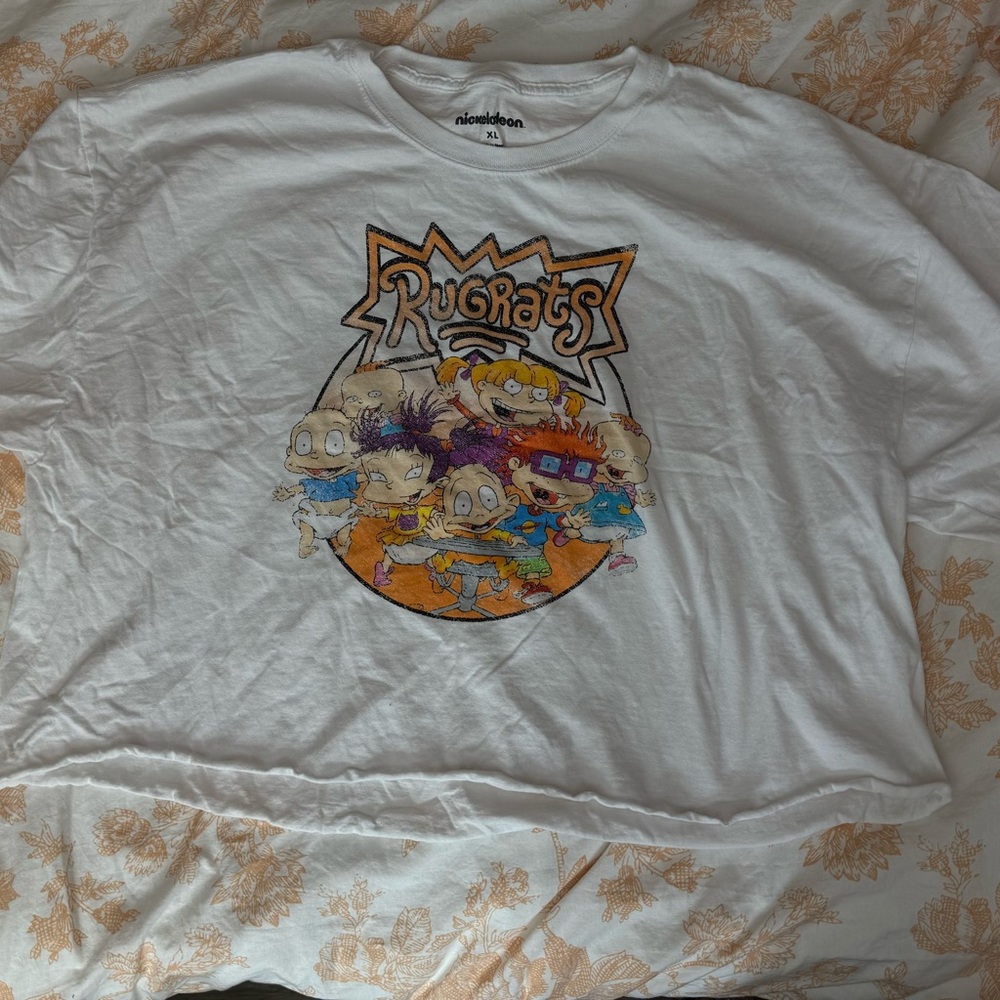 Nickelodeon Rugrats White T-Shirt with Colorful Characters
